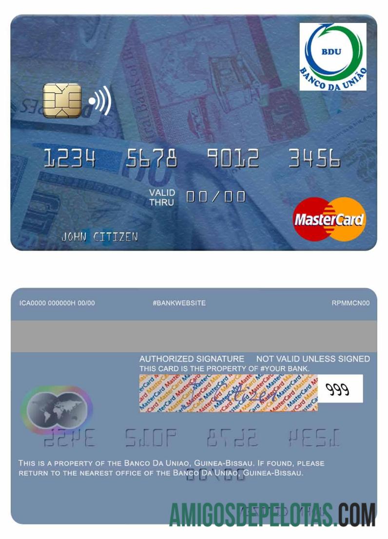 Guinea Bissau Banco Da Uniao Mastercard exemplo real